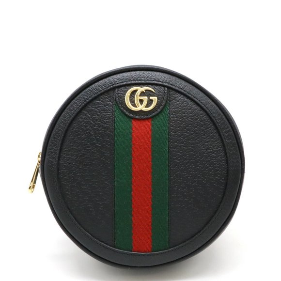 GUCCI Ophidia Sherry Line GG Marmont Round Backpack Rucksack Leather Black 59866 - Picture 1 of 9